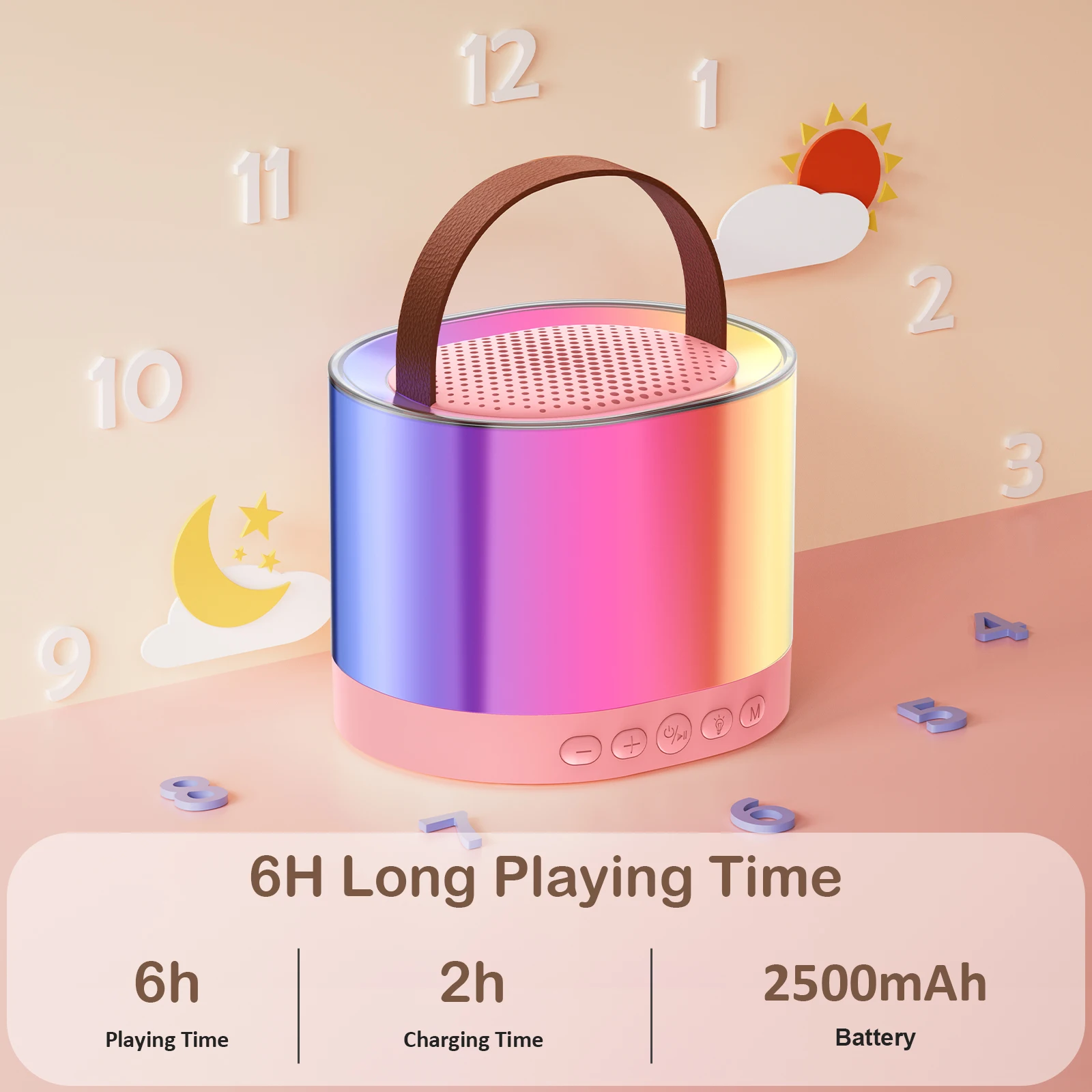 D23 Wireless Dual Microphones Karaoke Machine KTV Bluetooth Speaker For Kids And Adults Party Gift