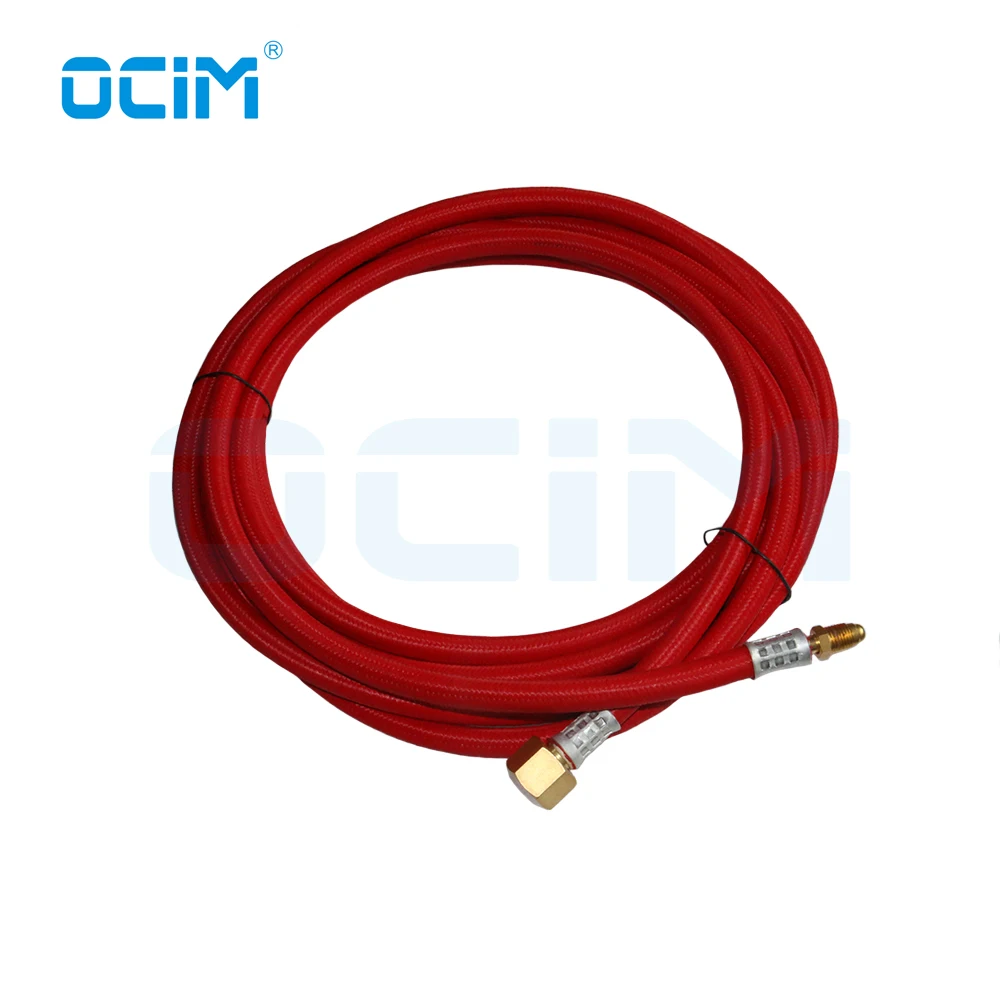 Imagem -03 - Cabo de Soldagem Tig Vermelho Macio Mangueira 4m Conector Frontal 824 Junção de Cauda M16 1.5 para Wp9 Wp17 Tocha Cabeça