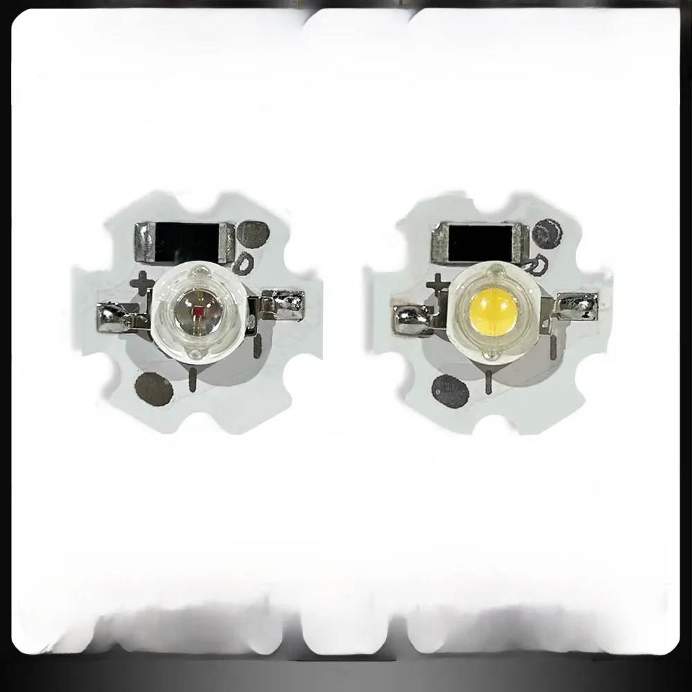 Koraliki do lampy LED 1W 3W DC12V 5V ciepły biały czerwony zielony niebieski żółty pełne spektrum chip LED wzrostu roślin z 20mm gwiazda PCB nadaje się do majsterkowania — zdjęcie 2