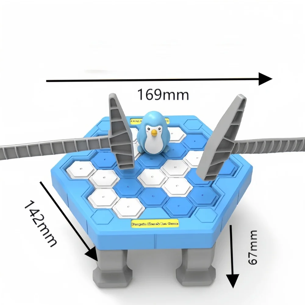 Knock on the penguin toy ice breaking table demolish the wall to save the little penguin Knock on the ice tabletop game