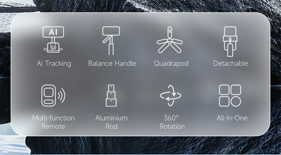 Description Picture 3 of itemSelfie Stick Tripod for Phone AI 360 Rotation Face Tracking Gimbal Stand Smartphone Camera Monopod Holder 1630mm Quadruped