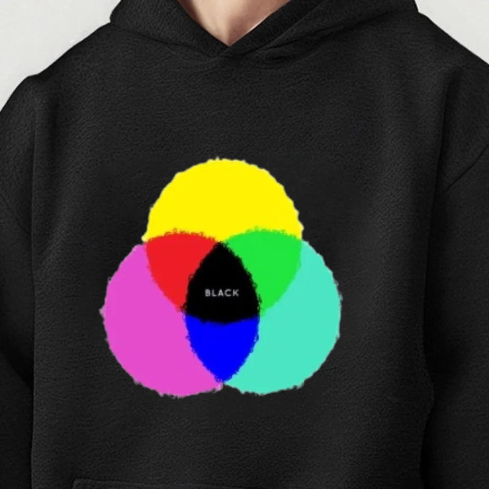 

Толстовка с перекрытием в цветных колесах Художественная теория цвета Графика Свободная с длинными рукавами Уникальная Креативная Эстетичная Модная повседневная одежда Выбор