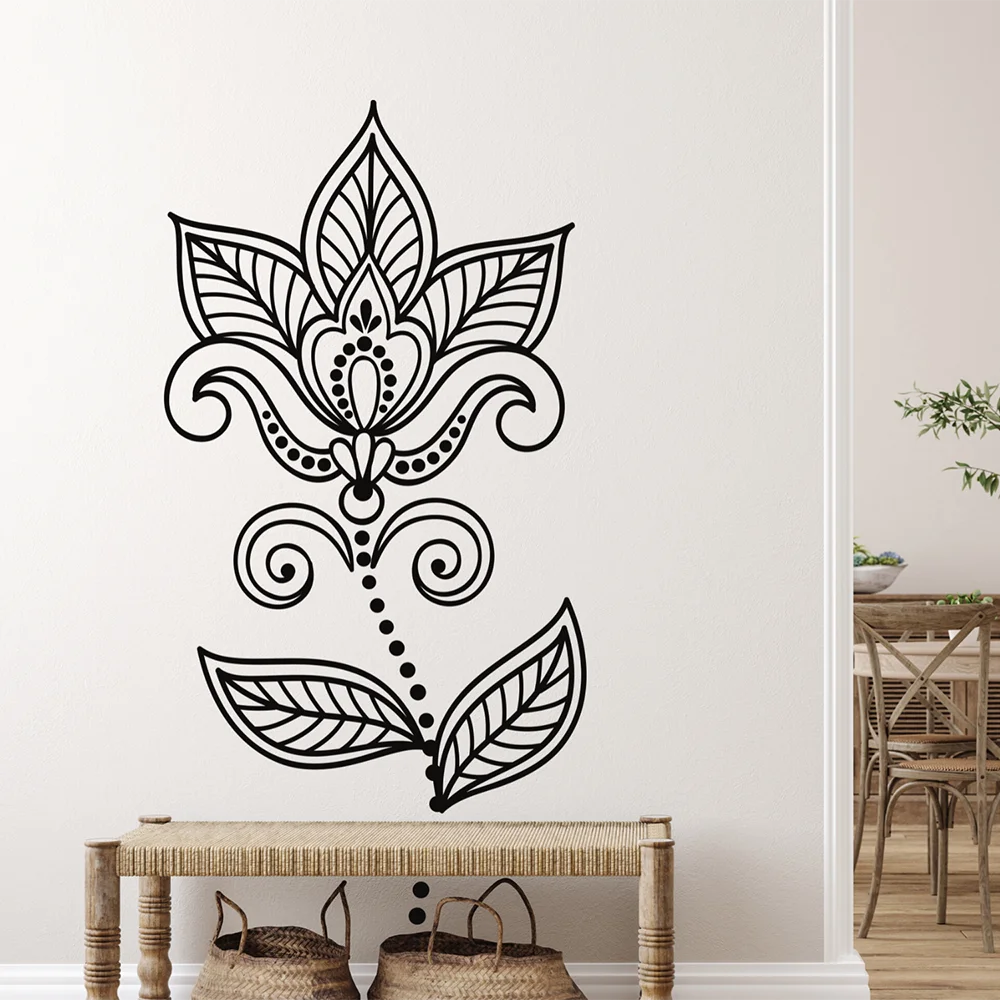 

Lotus Flower Decal, Flower Wall Art, Flower Sticker, Home Decor, Bedroom Decor, living Room Decor, Above Bed Decor, Flower