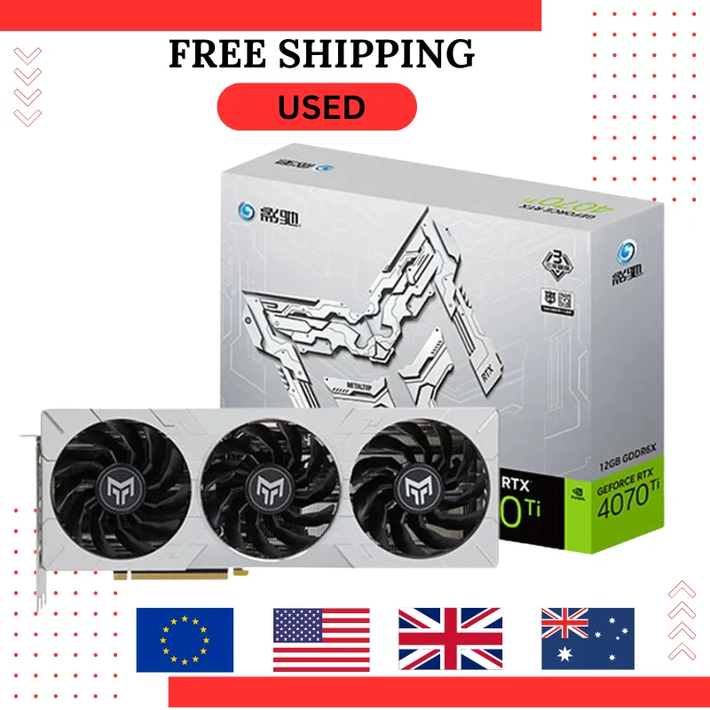 بطاقة رسومات GALAXY مستعملة RTX 4070Ti Metal Master OC 12GB GDDR6X 192Bit RTX 4070Ti 12VHPWR بطاقات فيديو للألعاب placa de video #1