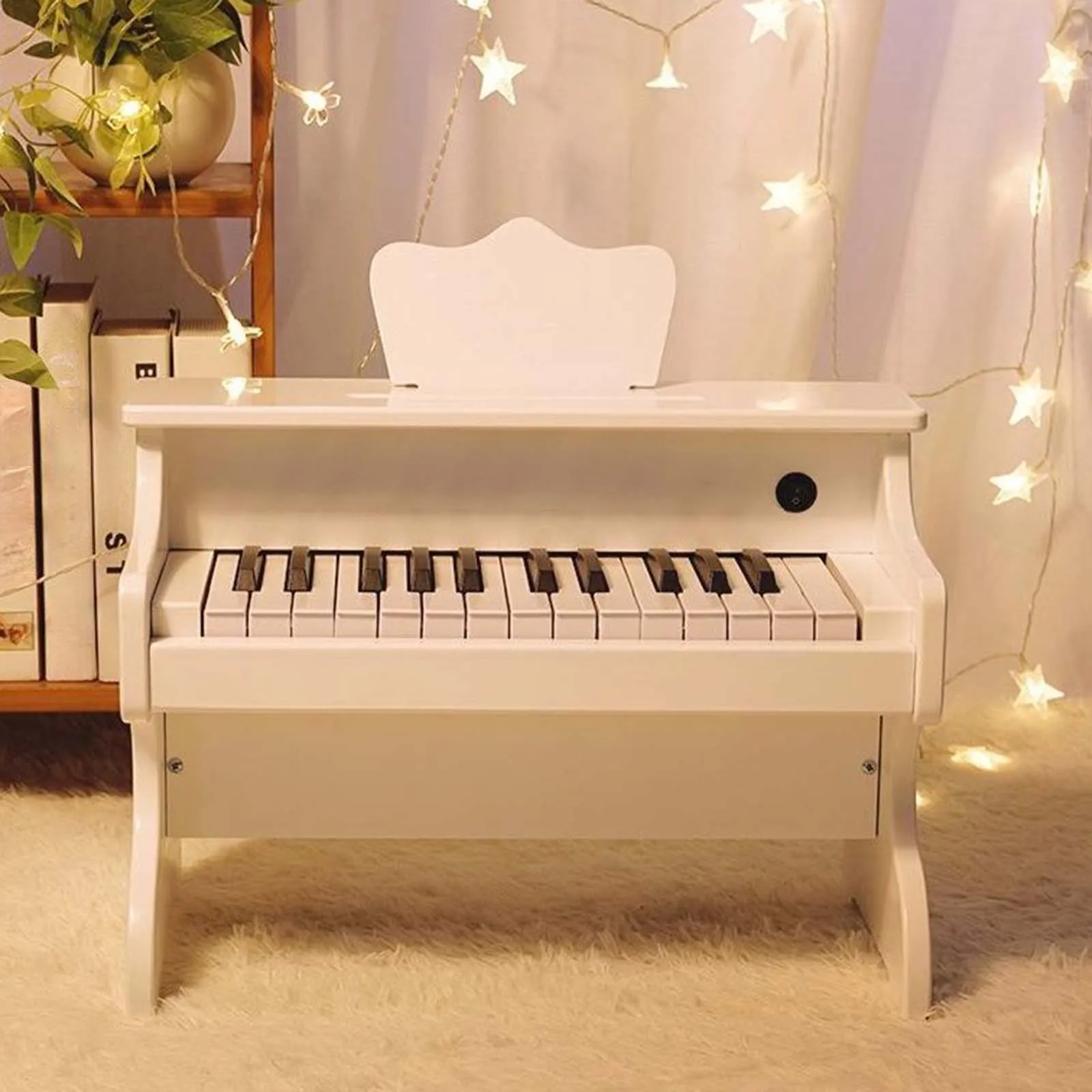 เด็กคีย์บอร์ดเปียโนเปียโนไม้สําหรับเด็กวัยหัดเดิน 25 คีย์เพลงแบบพกพาคีย์บอร์ดของเล่นสําหรับชายหญิงเด็กของขวัญเล่น