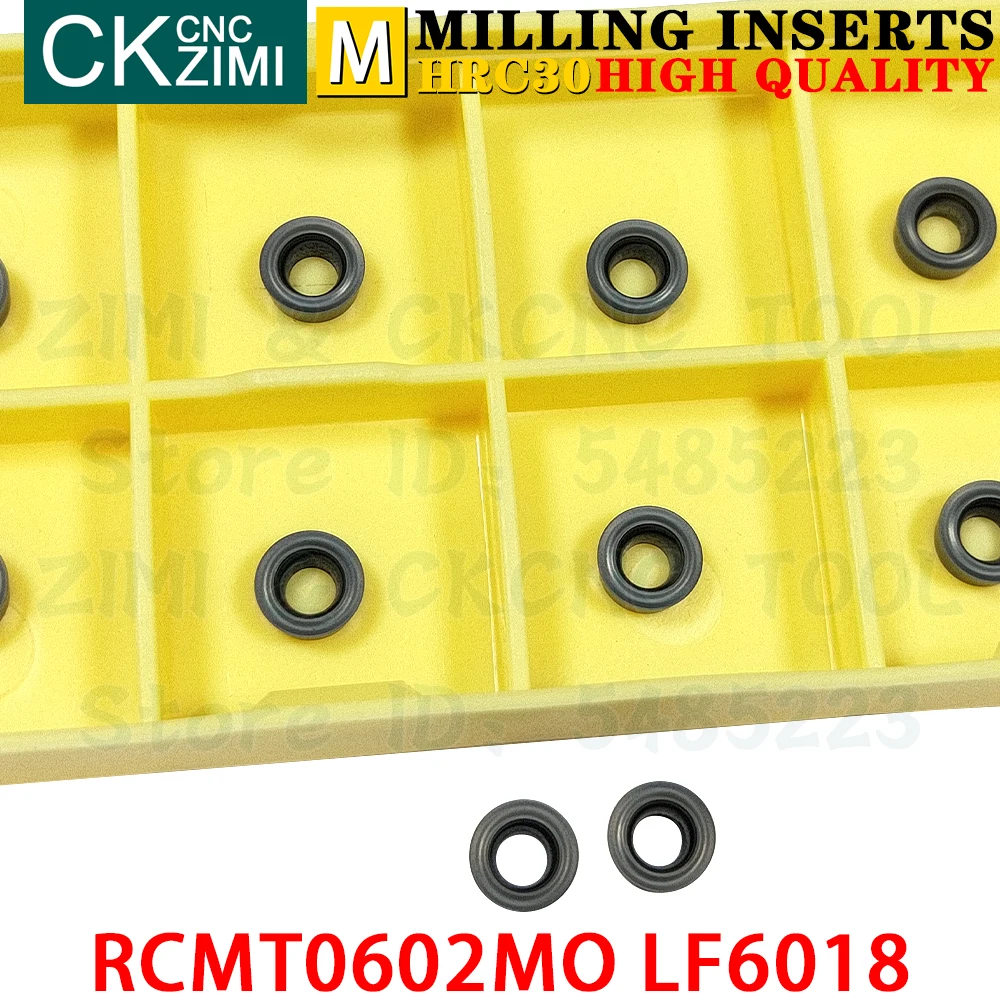 RCMT0602MO LF6018 RCMT 0602 MO LF6018 R3 เม็ดมีดคาร์ไบด์เครื่องมือเม็ดมีดกลึงภายนอกเครื่องมือตัดกลึงโลหะ RCMT0602M0 CNC เครื่องกลเครื่องมือจัดทำดัชนี