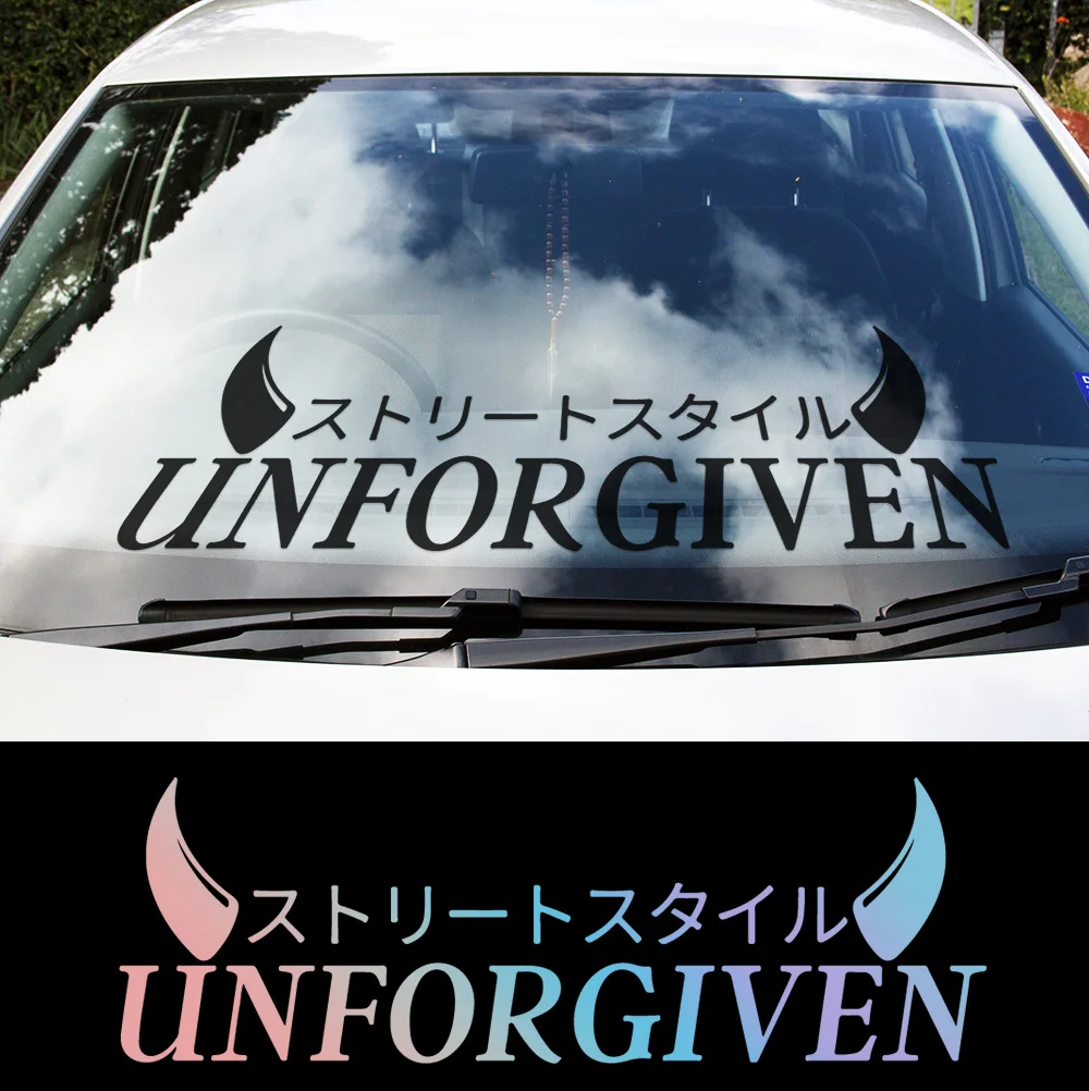 

Unforgiven Car Decal Windshield Banner Rear Window Vinyl Sticker JDM Japanese Stickers Auto External Decors Accessories