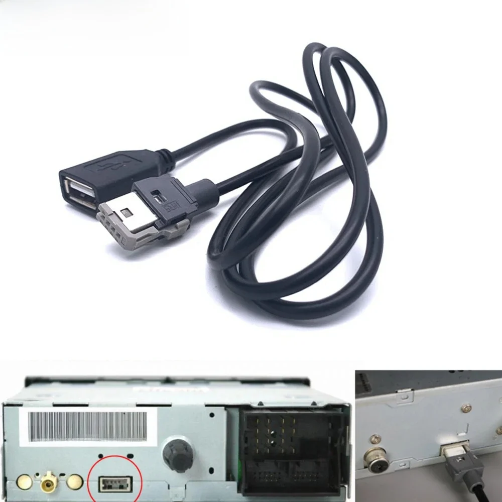 Câble USB Stéréo de Voiture à 4 Broches, pour KIT 206 207 307 308 407 408 508 607, Cristaux en C2 C3 C4 C5 C6 COMPANY 9 COMPANY 43 COMPANY 45 MRN DS DS3 DS4 DS5