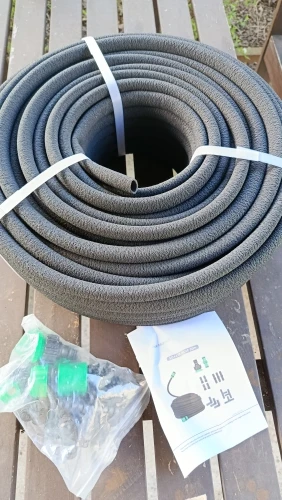 FIXKIT 50m Garden Irrigation Microporous Uniform Water Perforated Water Pipe Rubber PE Hose Buried Underground Irregular Seepage photo review