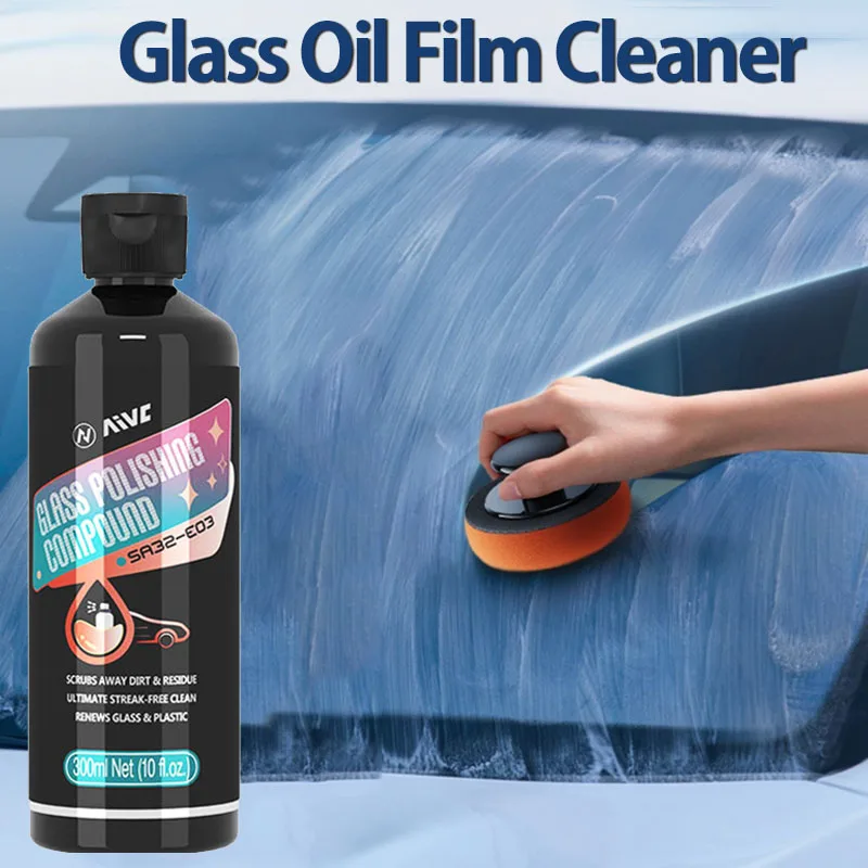 AIVC Car Glass Oil Remover Windshield Coating Agent Waterproof Rainproof Automobile Glass Oil Film Cleaner Polish Car Detailing