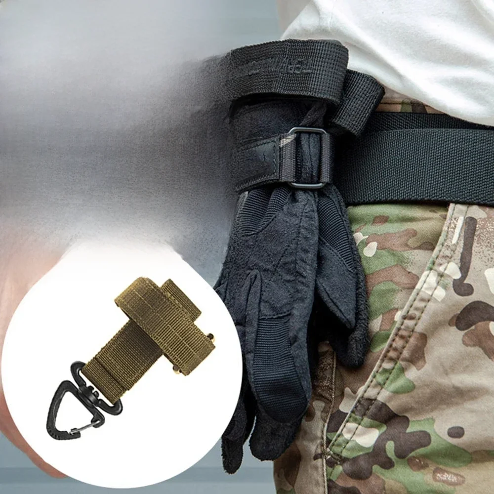 Luvas de nylon multi-propósito gancho, acampamento ao ar livre, suporte de corda de escalada tática,