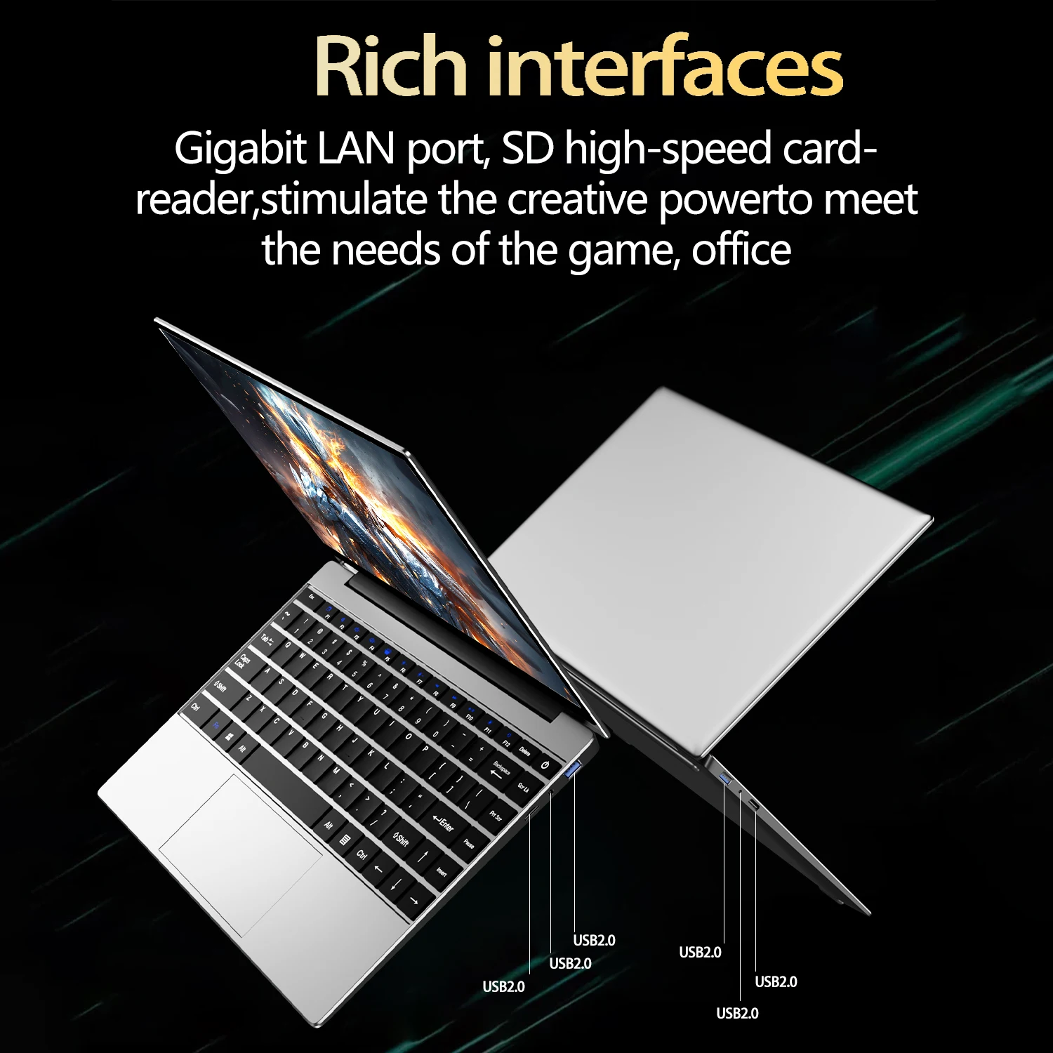 Obrázek 6: 2026 přenosné 14.1 palec notebook computers 16gb beran 512gb 1TB 2TB SSD intel N3700 notebook okna 11pro úřad studovat hra PC notebook