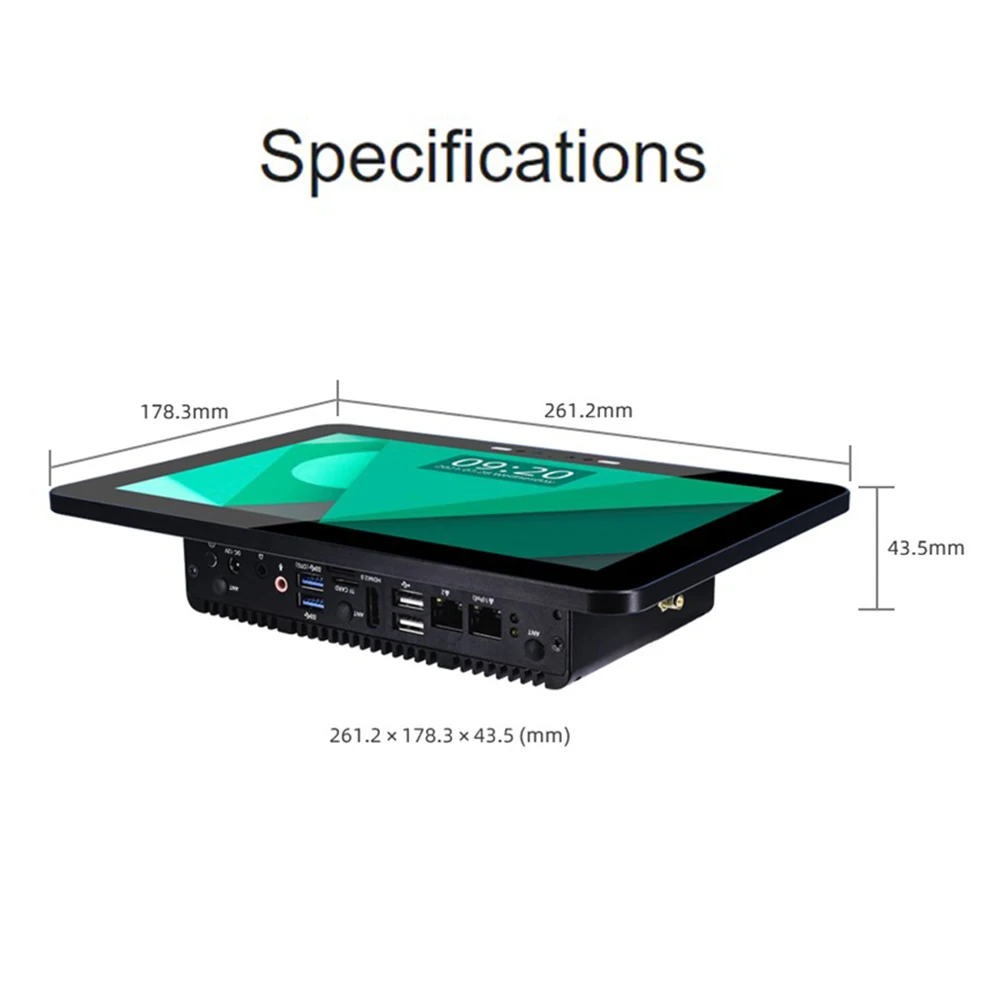 Rockchip rk3568 mainboard com tela de toque ips de 10 pontos 2m wdr câmera de lente dupla IPC-M10R800-A3568J ai industrial tablet pc npu