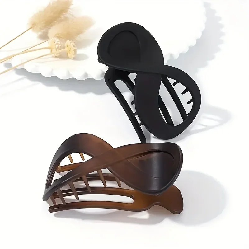 

French Concord Hair Clip Acrylic Hair Claw Clips Thick Hair Flat Grip Hair Banana Barrettes for Styling Hair Accesso