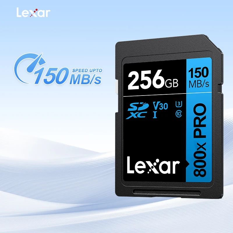 Lexar SD Card 800X PRO 32GB/64GB/128GB/256GB 150MB/s High Speed Memory Card Class 10 4K V30 for Cameras DSLR Action Cameras