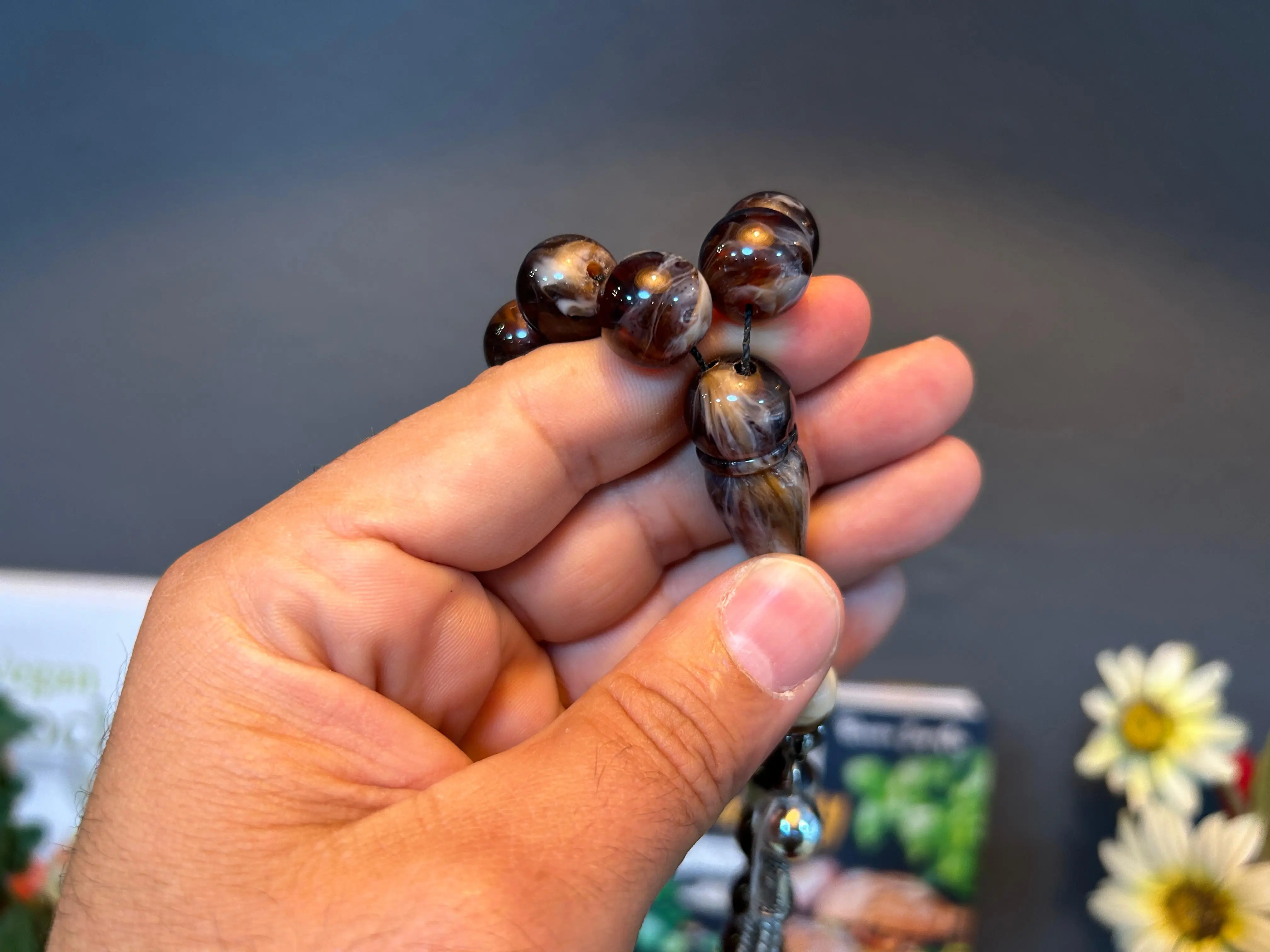 Bakelite Ottoman Rare Faturan German Amber Sandalous Misbaha Prayerbeads Rosary Tasbih Tesbih İslam Subha  T30