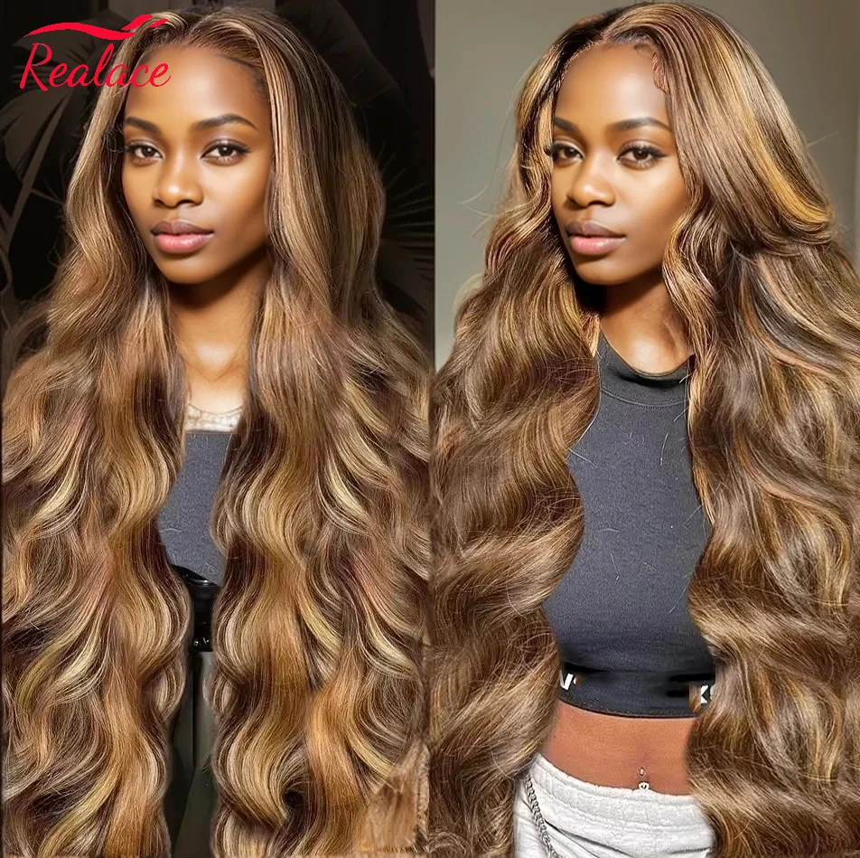 

4/27 Highlight Body Wave Wig 13x6 HD Lace Frontal Wigs Brazilian 38 Inch Colored Ombre Blonde 13x4 Transparent Lace Frontal Wig