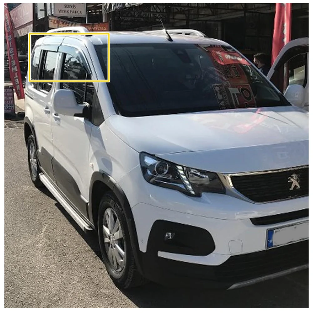 For Citroen Berlingo, Chrome Windshield Spoiler Glass Sunshade 2019 and Up. Stainless Steel and Plexiglass  A+ Quality