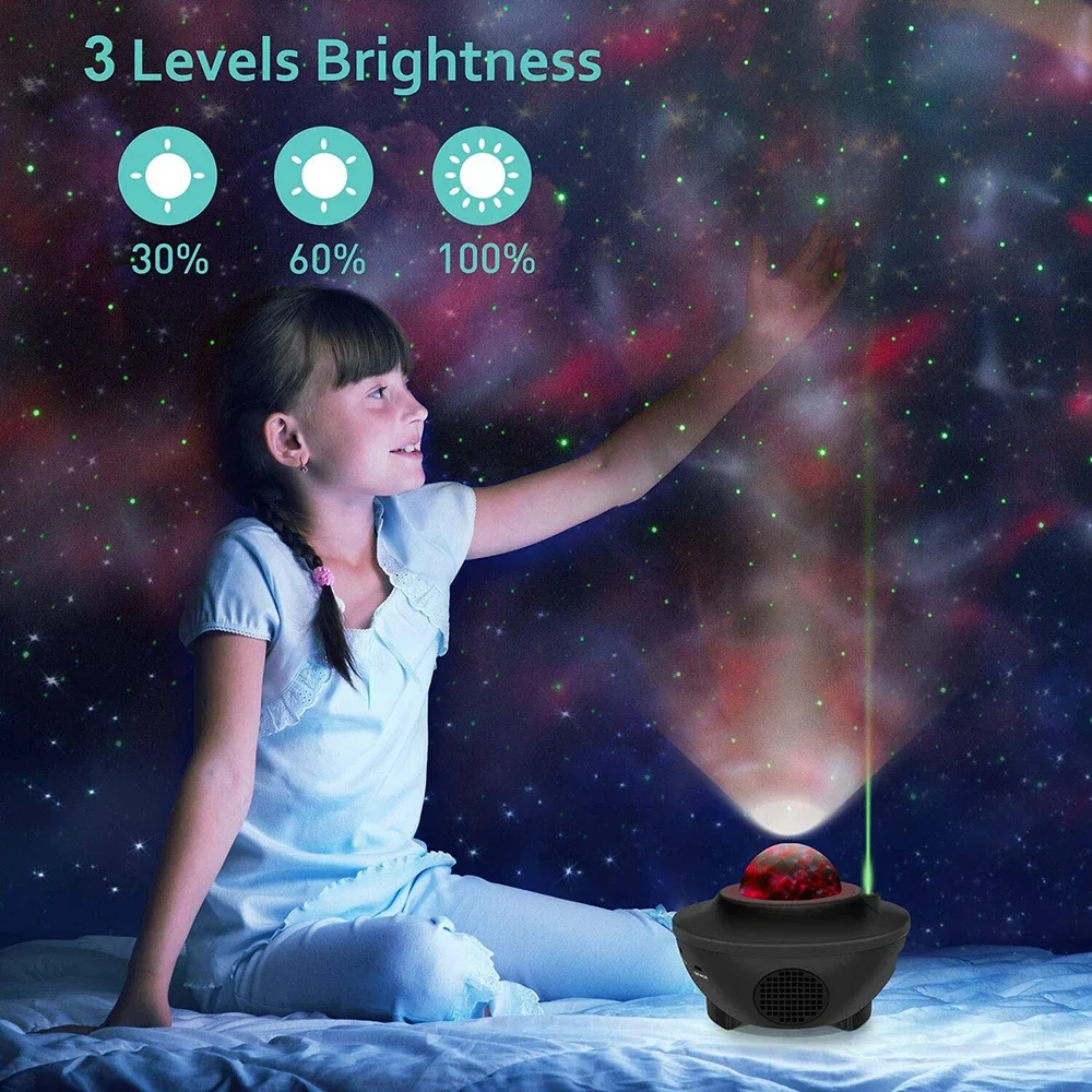 Veilleuse LED avec budgétaire de galAct étoilée, USB, Bluetooth, lecteur de musique, veilleuse colorée, cadeau pour enfant, nouveau