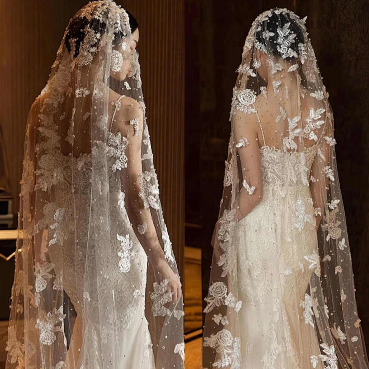 

High Quality Wedding Veil Long One Layer Elegant Bridal Veils For Women Wedding Accessories Customized
