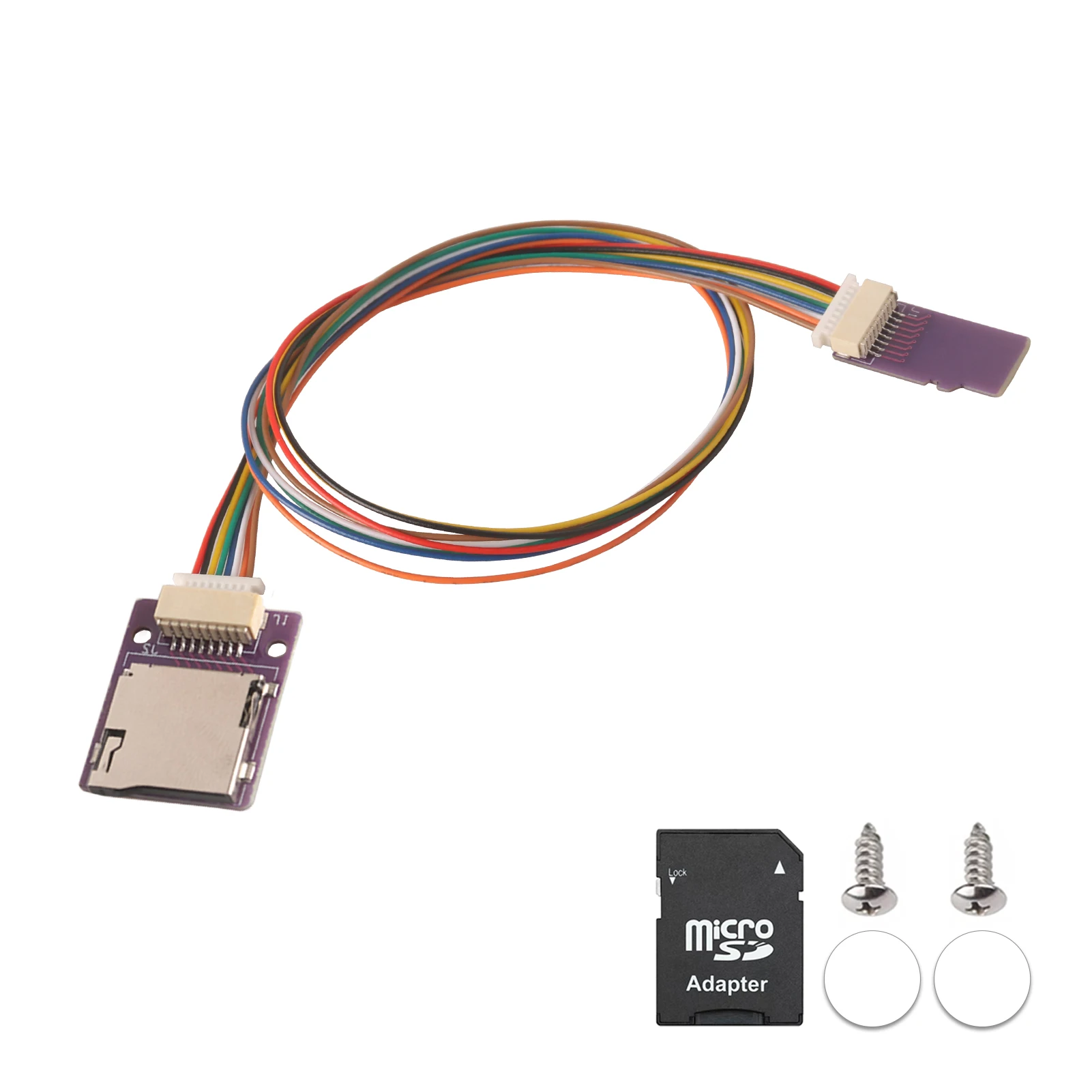 Micro SD to Micro SD Card Extension Cable TF Card Adapter Split Flexible Male to Female Extension Cable with Screw Holes