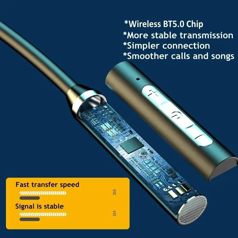 Bluetooth Earphone Wireless Magnetic Neckband Sport Headset TWS Bluetooth Headphones With Mic Stereo Earbuds For All Smartphones image 2