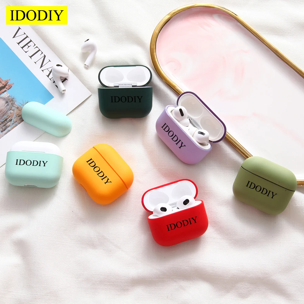 

IDODIY Earphone Cases Silicone For Airpods 1 2 3 Pro Protective Bluetooth Wireless Earphone Cover Soft Cute For Airpods 3 Case