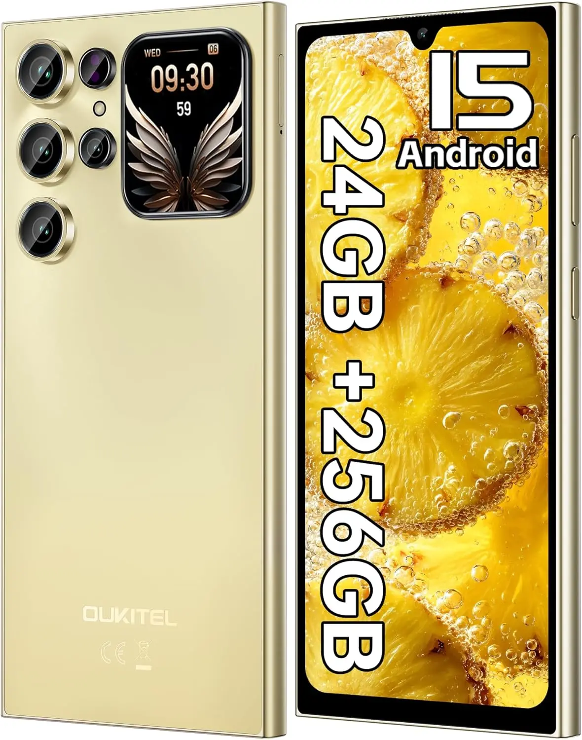 OUKITEL C62PRO 4G Entsperrtes Handy 6,88-Zoll-Display, 24GB RAM+256GB ROM/TF 1TB, 5150mAh Smartphone, 1800 Kamera