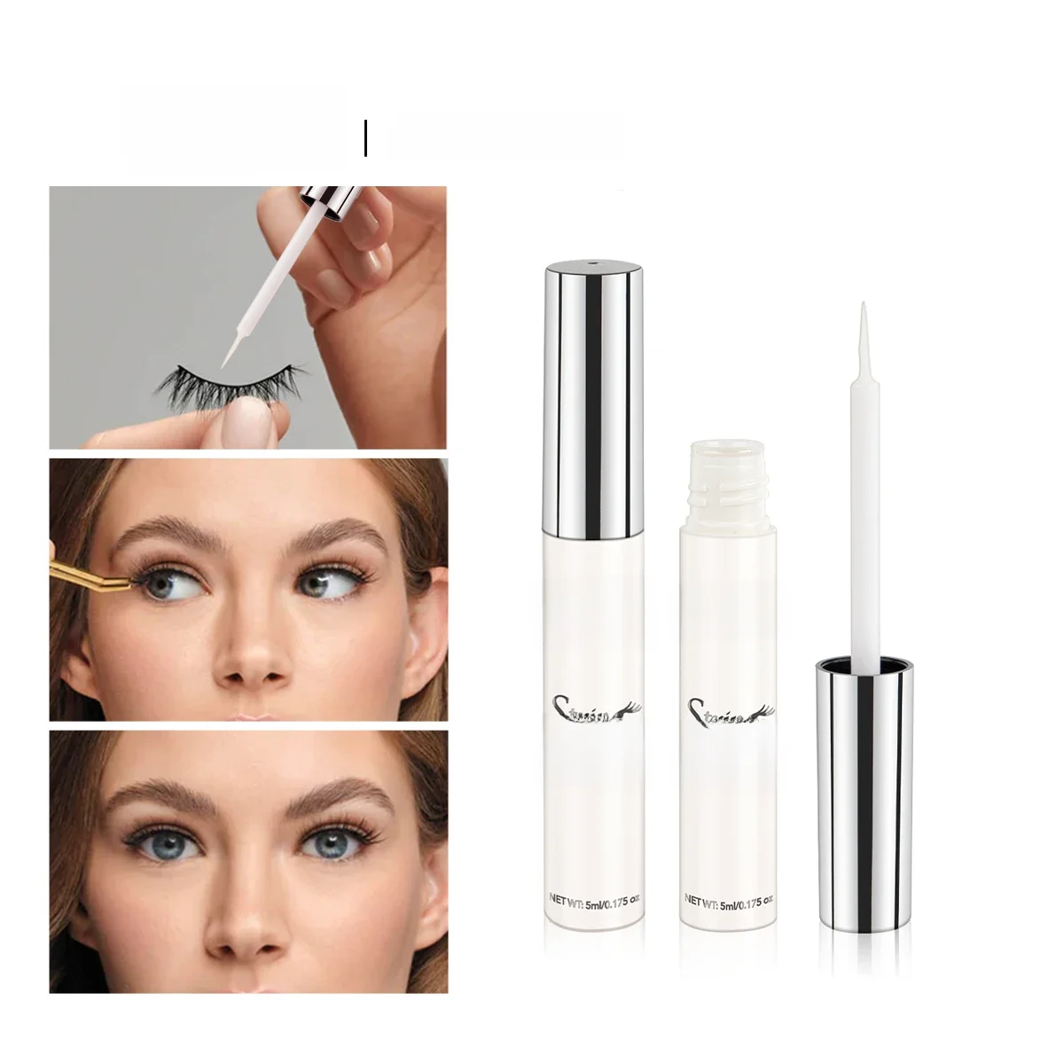 IMAGIC 5ml klej do przedłużania sztucznych rzęs wodoodporny szybkoschnący długotrwały mocny bez podrażniania przezroczysty podkład do rzęs narzędzia — zdjęcie 2