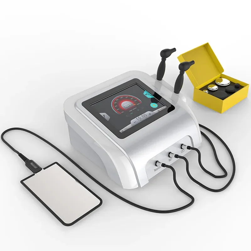 448K Smart Tecar RF RET CET Mesin Fisioterapi Pereda Nyeri Diatermi Pemulihan Olahraga Perangkat Pelangsing Tubuh Rehabilitasi Tubuh