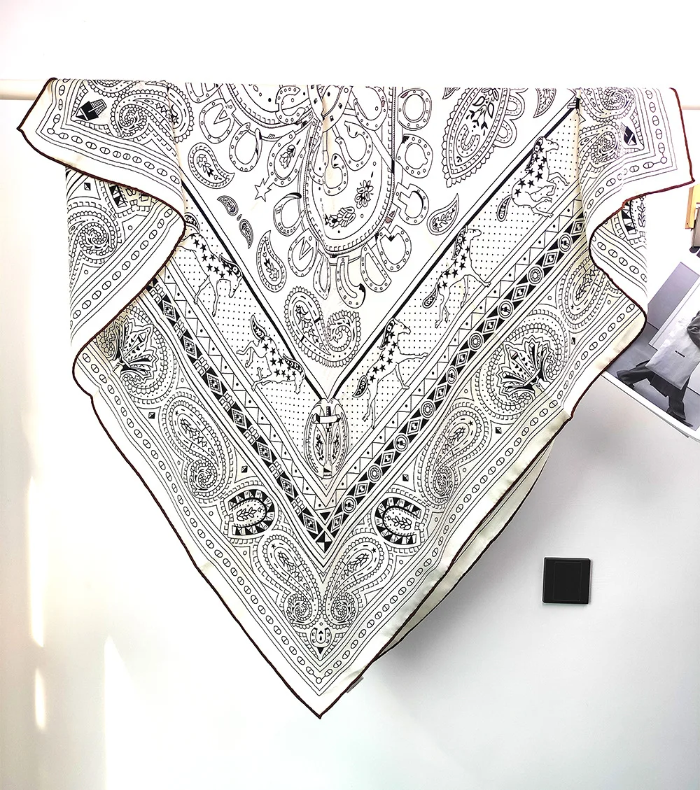 

Luxury Designers Silk Wool Shawls Women Winter Scarves Mother Christmas Gift Herms Rolled Edges Scarves Shawls 135CM