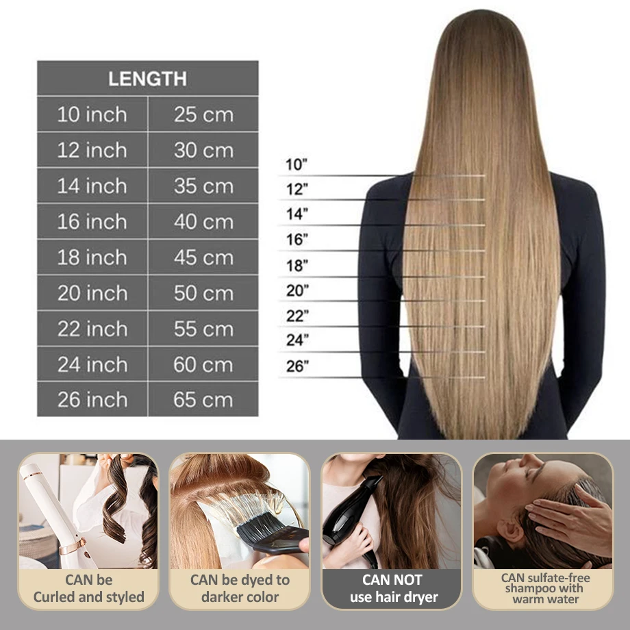 Grampo do cabelo de Remy nas extensões para mulheres, cabelo humano real, trama dobro, 70g, 7 pares, 12 \