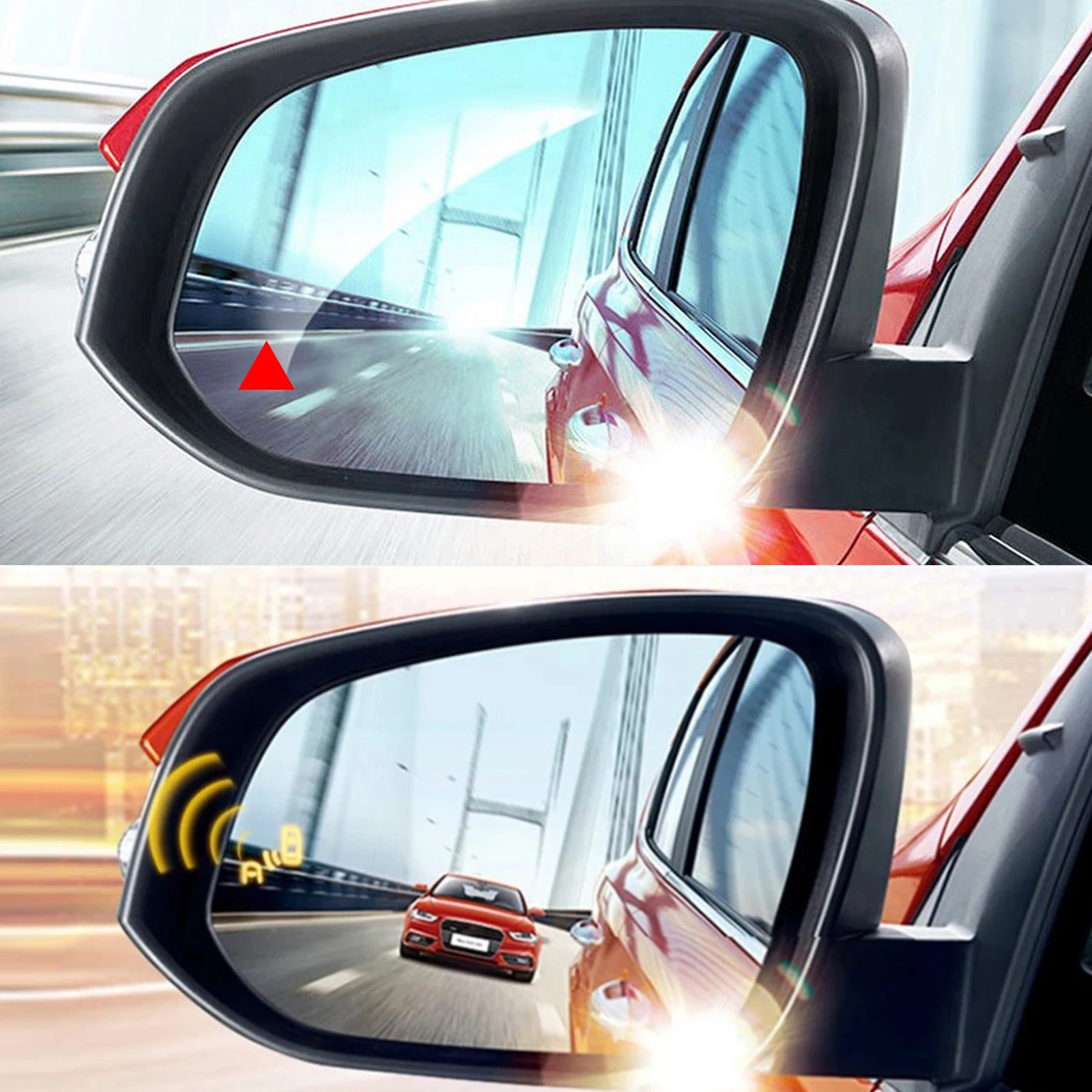 

2pcs Lane Change Auxiliary Mirror for Blind Spot Monitoring Special LED Light Blind Spot Detection Blind Spot Lamp Accessories