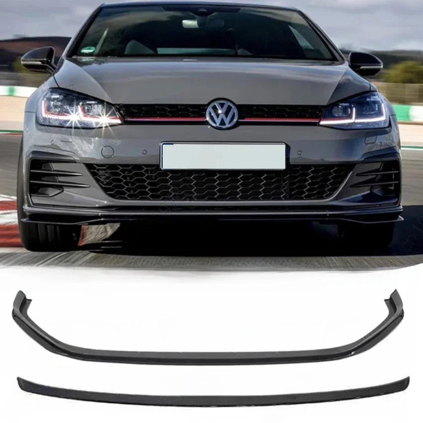 Voor Volkswagen VW Golf MK 7.5 GTI 2017-2020 TCR Front Bumper Splitter Lip Spoiler Achterdak Spoiler Wing Bodykit Glans Zwart - afbeelding 2