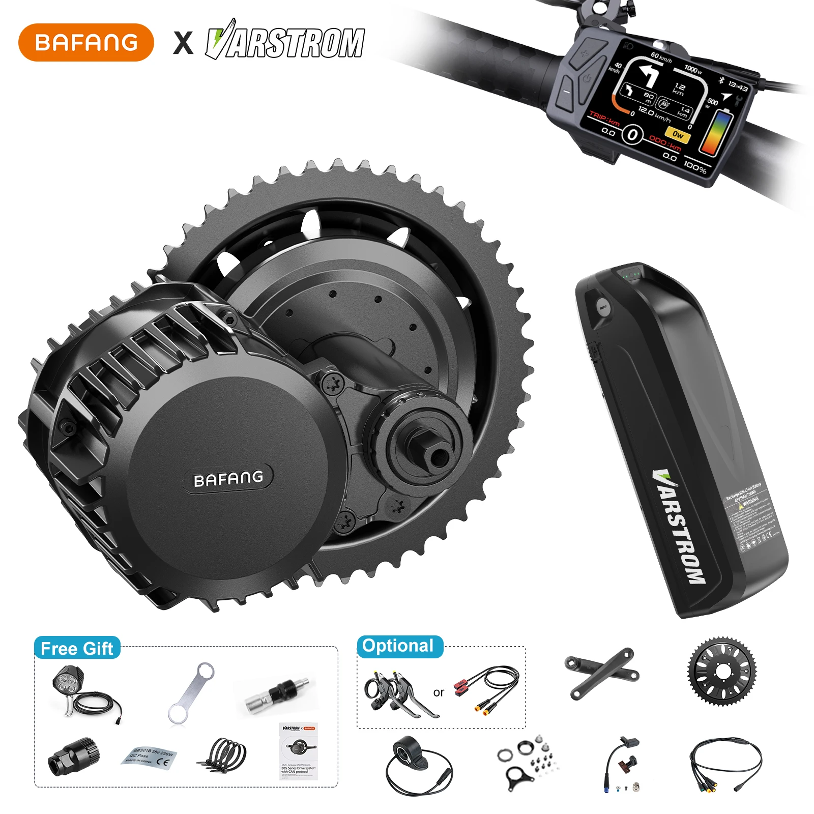 Bafang 750W 250W 350W 500W 1000W Mittelmotor Mid Drive E-Bike Conversion Umbausatz Kit für Elektrofahrrad BBS01B BBS02B BBSHD E-Bike Motor Mit 48V 52V 36V 20Ah 25Ah Hailong Akku Pack