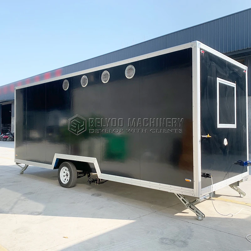 Belyoo Hot Sale Fully Equipped Food Truck for Sale Europe Customized Concession Bubble Tea Coffee Vending Cart Food Trailer