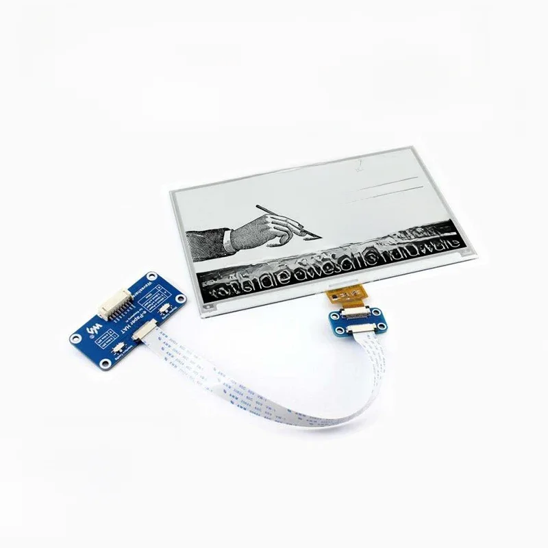 Waveshare 800*480, 7,5-calowy wyświetlacz E-Ink HAT dla Raspberry Pi 2B/3B/Zero/Zero W, dwukolorowy: czarno-biały, interfejs SPI, bez podświetlenia. — zdjęcie produktu 6