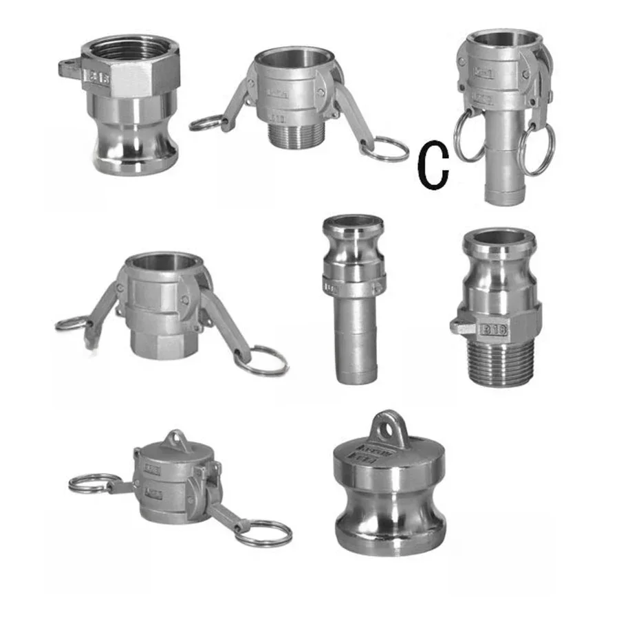 Adaptateur de raccord Camlock pour brassage à domicile, en acier inoxydable 1/2 3/4 1-1/4 304, MPT FPT Barb Camlock, déconnexion rapide pour raccords de pompes à tuyau