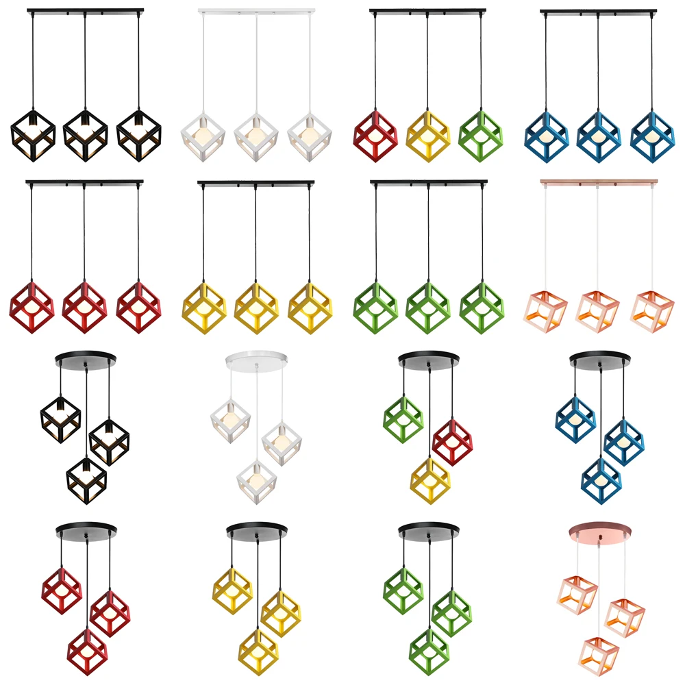 

Винтажный подвесной светильник с тремя головками, абажур, промышленный ретро-чердак, металлический подвесной светильник, люстра для кухни, спальни, гостиной, освещение