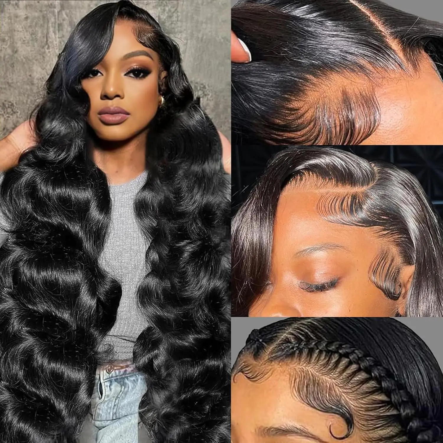 Perruque Lace Front Wig Body Wave Naturelle, Cheveux Humains, 13x4, 13x6, HD, 30 Pouces