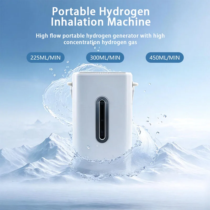 Hydrogen Inhaler Generator 450ML SPE PEM Electrolysis 99.99% Purity 300ML Molecular H2 O2 Browns Gas Machine for Gym/Sports