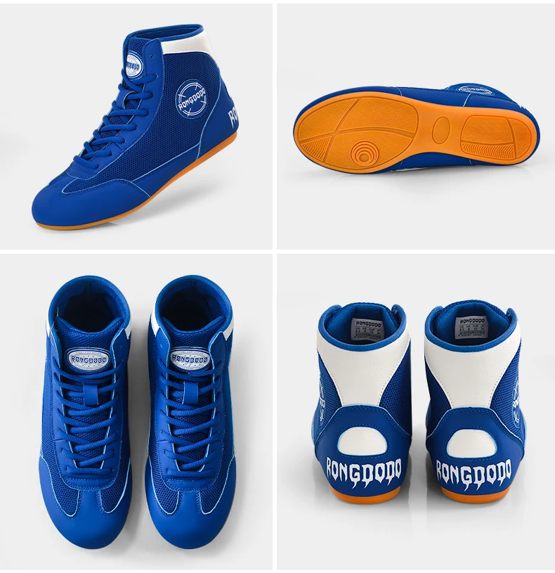 Boxschuhe für Männer und Frauen, MMA-Kickboxen, Komfort-Trainingsschuhe, Wrestling-Schuhe, atmungsaktiv, hoher Schaft mit Knöchelstütze, rutschfeste Sohle – Detail 10