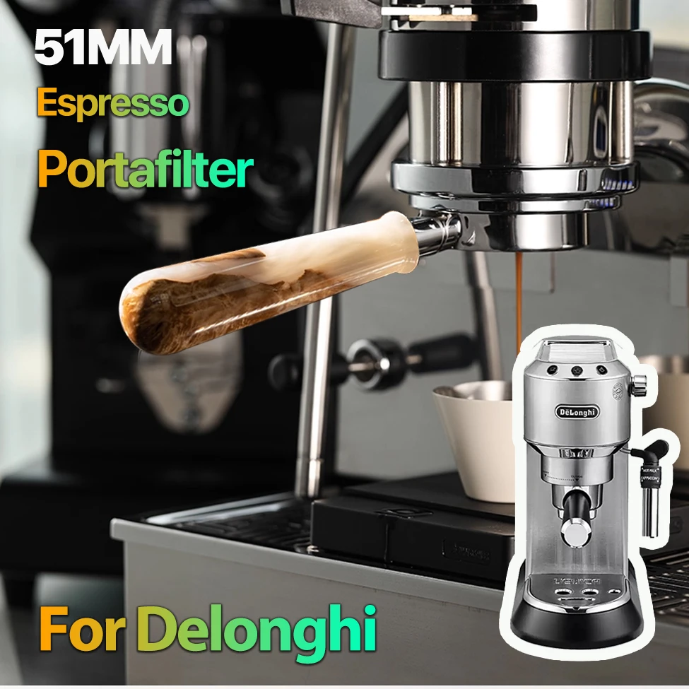 51mm Coffee Portafilter For Delonghi ECO680 ECO685 With 1 2 Cups Basket Coffee Machine Espresso Tools