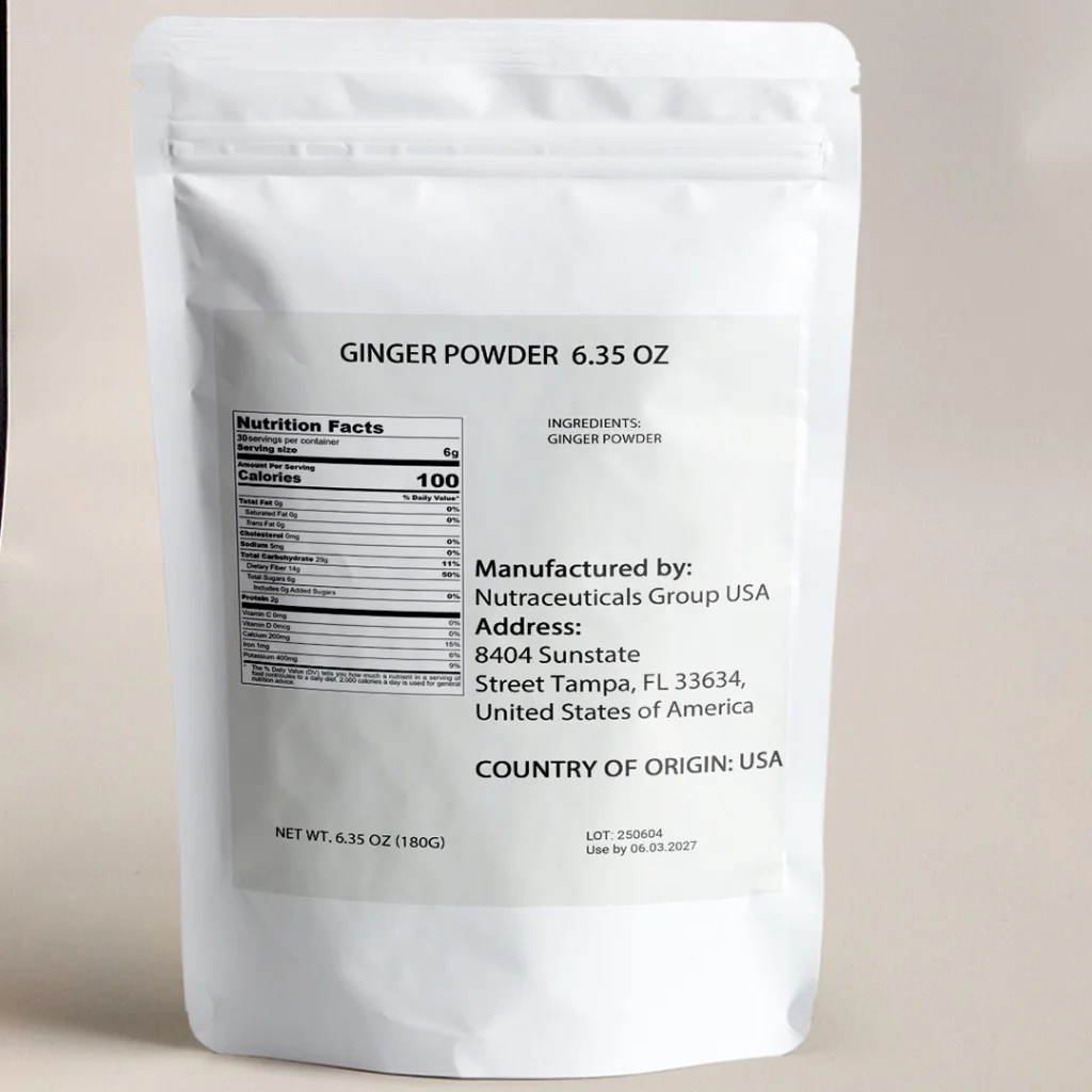Ginger Powder, Natural Ginger Spice Powder, Warm And Zesty Flavor, Excellent For Baking, Tea, Stir Fry Dishes, Marinades, Soups, 180g, No Added Sugar Or Additives, Aromatic Kitchen Seasoning, Perfect For Sweet And Savory Recipes