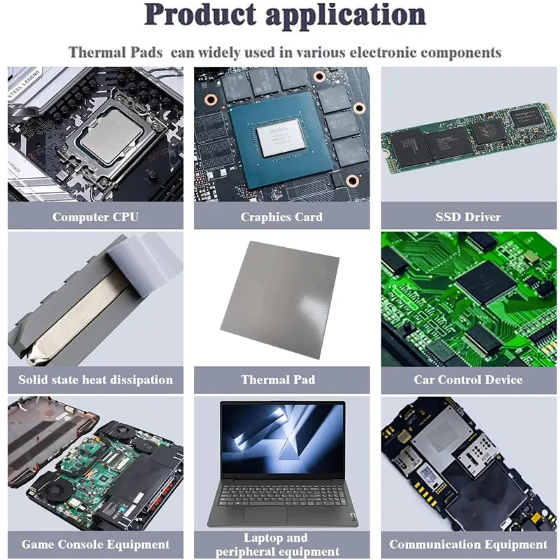 22 W/mk 3.0mm Conduttore di Calore Pad Termico Computer Portatile GPU Scheda VGA CPU Dissipatore di Calore di Raffreddamento Conduttivo Foglio di Grasso Al Silicone