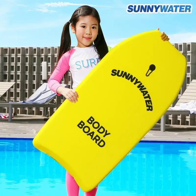 Sunny water body board (amarillo), suministros de tabla de natación de surf de 37 pulgadas, tubo de juego de agua, plato de patada de agua, Surf ride