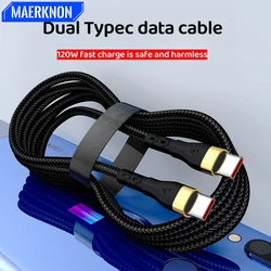 120W Type C to Type C Cable USB-C PD Fast Charging Charger Wire Cord for iPhone 15 ProMax Xiaomi Samsung Huawei 0.25M 1M 1.5M 2M