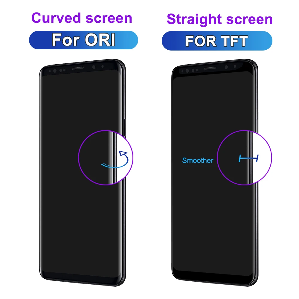 TFT Quality S9 LCD With Frame for SAMSUNG S9 G960 G960F Display S9 Plus G965 G965F LCD Touch Screen Digitizer Replacement