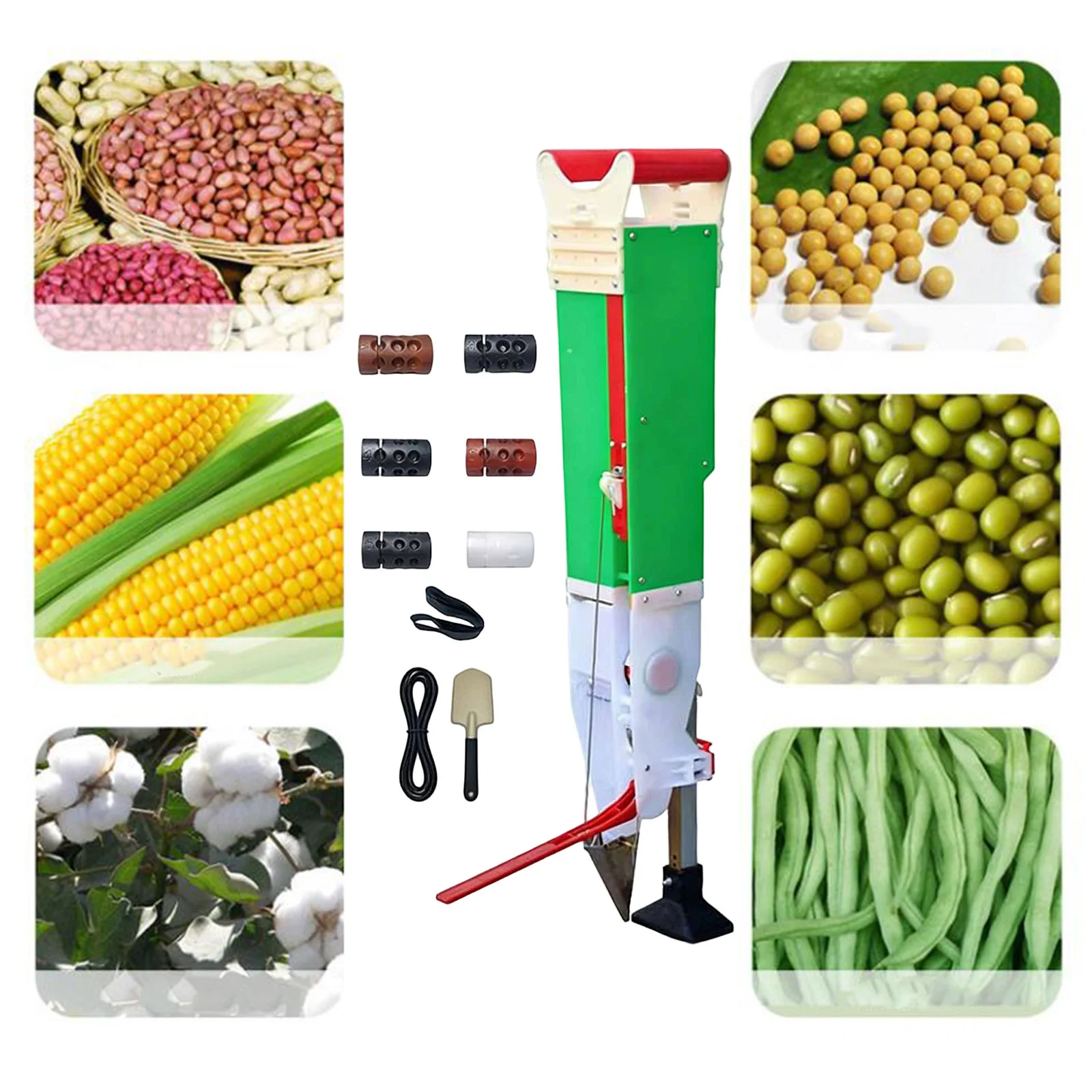 Manual Seeder Fertilizer Dispenser Patio Garden Handheld Fertilizer Spreader for Grass Pits Ice Melt Corn Peanut Planting Yard