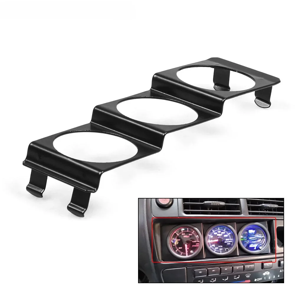 Uniwersalny miernik 52 mm Tripe 3 Gauge Radio Din w panelu deski rozdzielczej Pod Black 2 cale BX 102259 -BK — zdjęcie 2